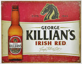 George Killians Irish Red Tin Metal Sign Bar Beer Alcohol Horse Pub Restaurant