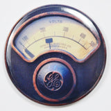 General Electric GE Steampunk Gauge FRIDGE MAGNET Meter Vintage Style 2 1/4" Rnd