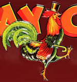 Gay Cock Dancing Rooster Fruit Premium Metal Sign Ande Rooney Chicken Farm Country