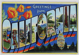 Greetings From California Postcard FRIDGE MAGNET Los Angeles San Francisco San Diego