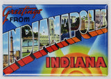 Greetings From Indianapolis Indiana Postcard FRIDGE MAGNET Location