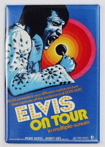 Elvis On Tour Concert Movie Poster FRIDGE MAGNET Elvis Presley Gig Pos ...