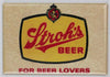 Strohs For Beer Lovers FRIDGE MAGNET Vintage Beer Coaster Alcohol Bar