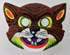 Vintage Scary Cat Halloween Mask Feline Angry Cats 1980s Y204