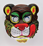 Vintage Lion Tiger Halloween Costume Mask Zoo Animals Cat Safari