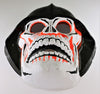 Vintage Collegeville Skull and Helmet Halloween Mask 1970s German Kaiser Helmet Skeleton Y144