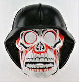 Vintage Collegeville Skull and Helmet Halloween Mask 1970s German Kaiser Helmet Skeleton Y144
