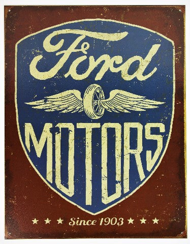 Ford Motors Since 1903 Tin Metal Sign F150 Shelby Mustang Bronco Range ...