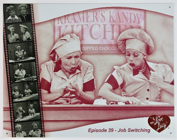 I Love Lucy Kramers Kandy Kitchen Tin Metal Sign Candy Chocolate Facto ...