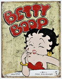 Betty Boop Tin Metal Sign Classic Cartoon 1920's Pin Up Doe Eye Girl D084