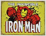 Marvel Comics Iron Man Avengers Tin Metal Sign Spiderman Thor Hulk