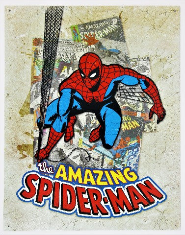 Marvel Avengers Spiderman Tin Metal Sign Black Widow Thor Hulk Iron Ma ...