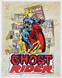 Marvel Comics Ghost Rider Tin Metal Sign Johnny Blaze Skull Punisher Spiderman D103