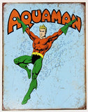 Vintage Style DC Comics Justice League Aquaman Tin Metal Sign D104