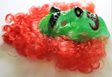Vintage Ben Cooper Hairy Scary Mask Green Beast Monster Halloween Mask 1980