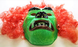 Vintage Ben Cooper Hairy Scary Mask Green Beast Monster Halloween Mask 1980