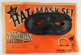 Vintage 1960s Star Band Co Hat and Mask set Halloween Mask 50s 60s Y152