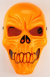 Vintage Neon Orange Skull Halloween Mask Skeleton