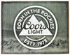 Born in the Rockies Coors Light Beer Tin Metal Sign Bar Garage Decor
