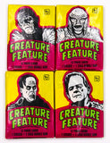 Creature Feature Vintage Trading Cards FOUR Wax Packs 1980 Topps Universal