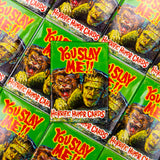 You Slay Me Vintage Monster Trading Cards ONE Wax Pack 1992 Frankenstein Wolf