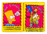 The Simpsons Vintage Trading Cards TWO Wax Packs 1990 Topps Homer Bart 90's 80's