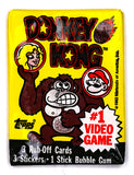 Donkey Kong Vintage Trading Cards ONE Wax Pack 1982 Topps Nintendo Mario NES