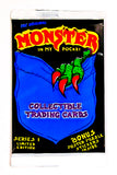 Monster in My Pocket Vintage Trading Cards ONE Wax Pack 1991 Series 1