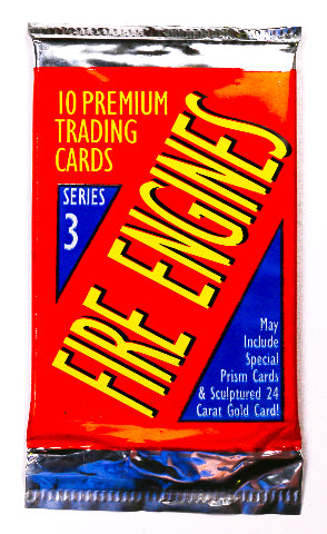 Fire Engines Series 3 Vintage Trading Cards ONE Pack 1994 Firetruck Fi ...