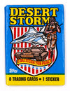 Desert Storm Series 1 Vintage Trading Cards ONE Wax Pack 1991 Topps Military