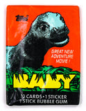 Topps Baby Vintage Trading Cards ONE Wax Pack 1985 Lost Legend Dinosaur Movie