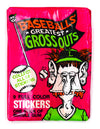 Baseballs Greatest Gross Outs Vintage Trading Cards THREE Packs 1988 Leaf  Grossout