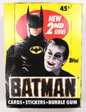 Batman The Movie Series 2 Vintage Trading Cards TWO Wax Packs 1989 Topps Joker
