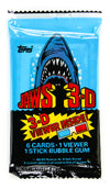 Jaws 3D Vintage Trading Cards ONE Pack 1983 Topps Spielberg Shark Jaws Mondo