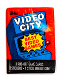 Video City Vintage Trading Cards ONE Wax Pack 1983 Topps Arcade Video Games