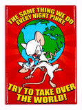 Animaniacs Pinky and the Brain FRIDGE MAGNET Tiny Toons Looney Tunes Cartoon