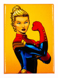 Captain Marvel We Can Do It FRIDGE MAGNET Spiderman Marvel Comic Book Avengers