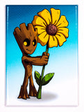 Marvel Guardians of the Galaxy Groot with Flower FRIDGE MAGNET Rocket Raccoon Star-Lord