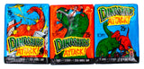 Dinosaurs Attack Vintage Trading Cards THREE Wax Packs 1988 Topps T Rex Dinosaur