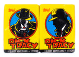 Dick Tracy Vintage Trading Cards TWO Wax Packs 1990 Topps Game Card