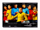 Star Trek Cast Photo Captain Kirk Mr. Spock Uhura FRIDGE MAGNET The Enterprise McCoy