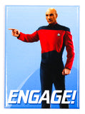Star Trek The Next Generation Jean-Luc Picard Engage FRIDGE MAGNET The Enterprise
