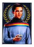 Star Trek The Next Generation Wesley Crusher FRIDGE MAGNET The Enterprise Picard