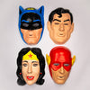 Vintage Justice League Batman Superman Wonder Woman Flash Halloween Mask 4 Masks