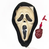 Vintage Bleeding Ghostface Mask with Blood Pump Halloween Mask Scream Movie Ghost Face