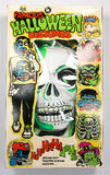 Vintage Skeleton Halloween Mask Costume In Box Skull Kusan Collegeville Ben Cooper