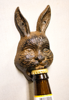 Cast Iron Vintage Styled Rabbit Head Wall Mounted Bottle Opener Bar Garage Decor