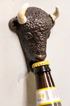 Cast Iron Vintage Style Buffalo Bison Wall Mounted Bottle Opener Western Bar