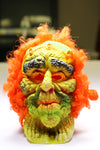 Vintage Fun World Green Monster Halloween Mask #9204 Zombie Witch