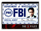 X Files Fox Mulder FBI ID Badge FRIDGE MAGNET Dana Scully UFO Aliens Believe